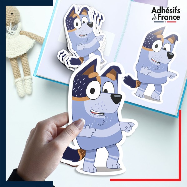 autocollant petit format Bluey - Oncle Stripe