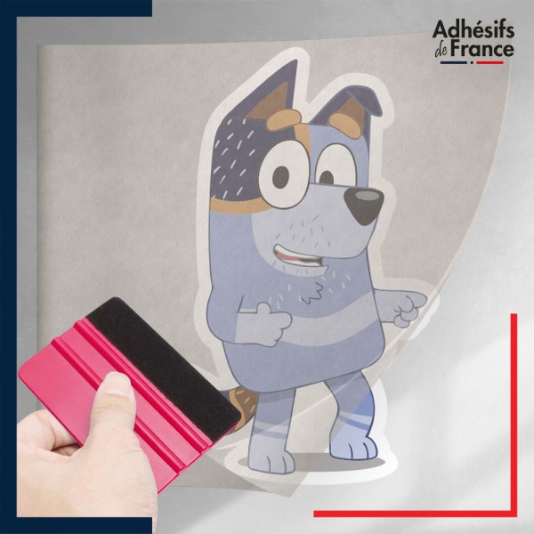 stickers sous film transfert Bluey - Oncle Stripe