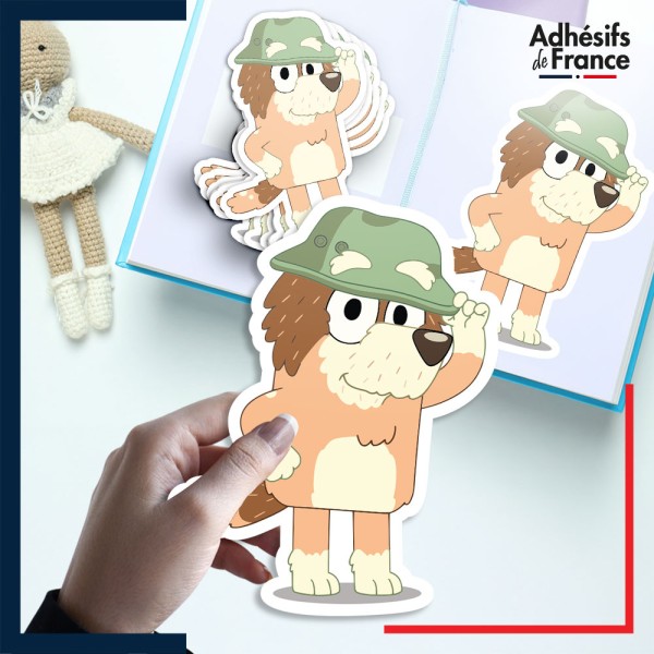 autocollant petit format Bluey - Grand-père mort