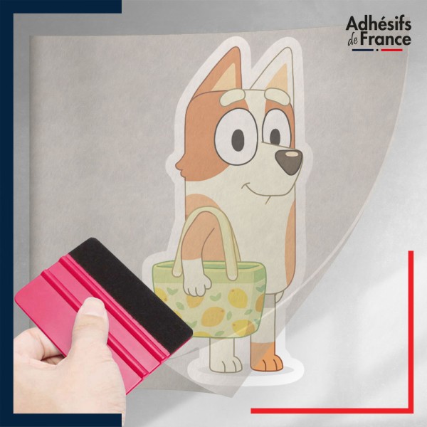 stickers sous film transfert Bluey - Tante Brandy