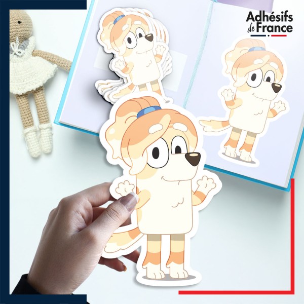 autocollant petit format Bluey - Frisky