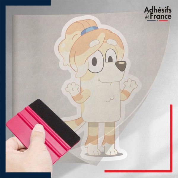 stickers sous film transfert Bluey - Frisky