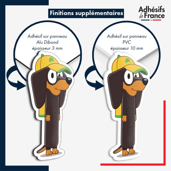 sticker sur plaque aluminium dibond ou panneau PVC Bluey - Snickers