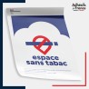 Affiche papier Espace sans tabac – panneau conforme au décret 2025-582, lutte contre le tabagisme.