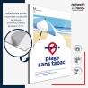 Panneau aluminium Plage sans tabac – panneau conforme au décret 2025-582, lutte contre le tabagisme.