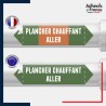 Vinyle adhésif de Tuyauterie norme NFX ou CLP - Eau - Plancher chauffant aller