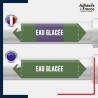 Vinyle adhésif de Tuyauterie norme NFX ou CLP - Eau glacée