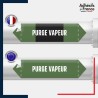 Vinyle adhésif de Tuyauterie norme NFX ou CLP - Eau - purge vapeur