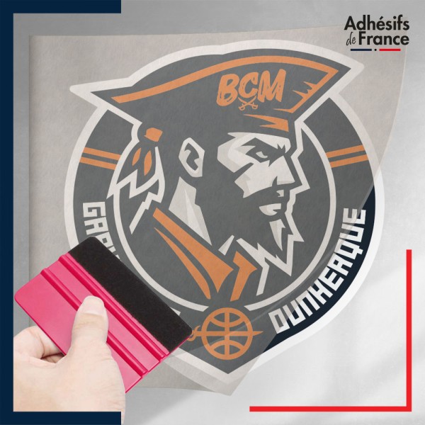stickers sous film transfert blason basketball - BCM - Gravelines Dunkerque