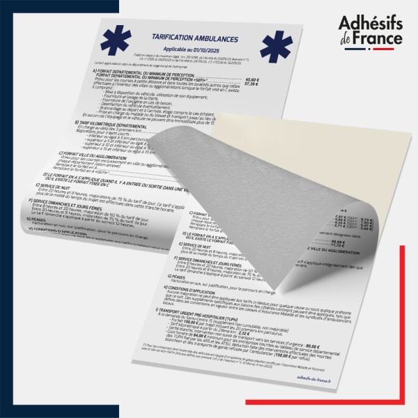 vinyle adhésif tarification ambulances