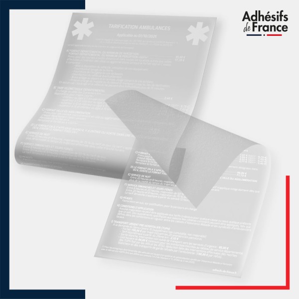 vinyle adhésif transparent tarification ambulances