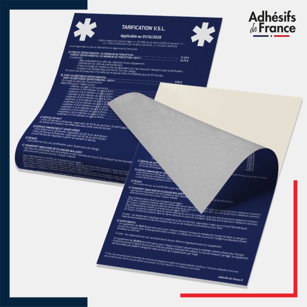 vinyle adhésif tarification VSL - ZONE C - Fond bleu