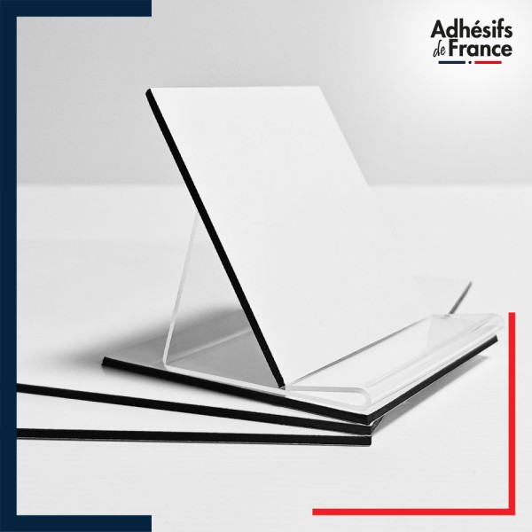 plaque sandwich aluminium composite blanc rectangulaire ou carré à la coupe