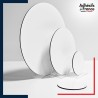 Plaque aluminium composite Dibond 3 mm blanc sur mesure rond