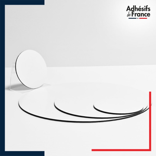 découpe sur mesure panneau dibond 3 mm aluminium blanc circulaire