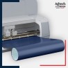 machine découpe rouleau d'adhésif vinyle bleu foncé