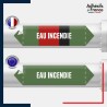 Vinyle adhésif de Tuyauterie norme NFX ou CLP - Eau - eau incendie