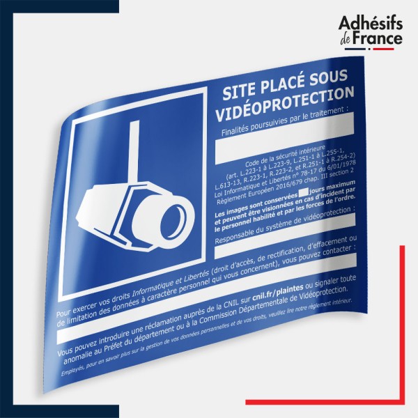 Affiche papier vidéoprotection - Site sous vidéoprotection
