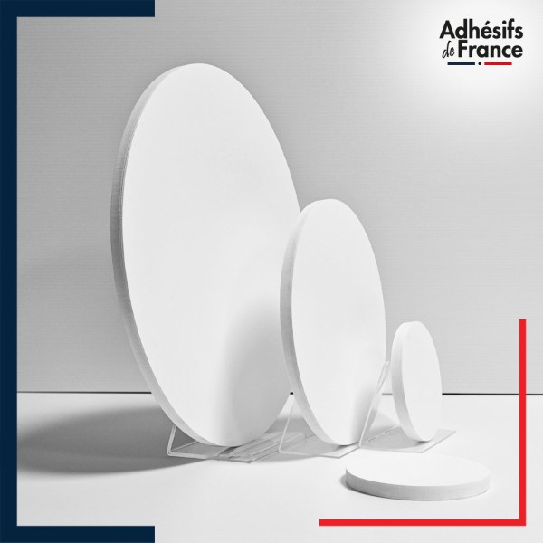 Plaque PVC expansé 10 mm blanc sur mesure rond