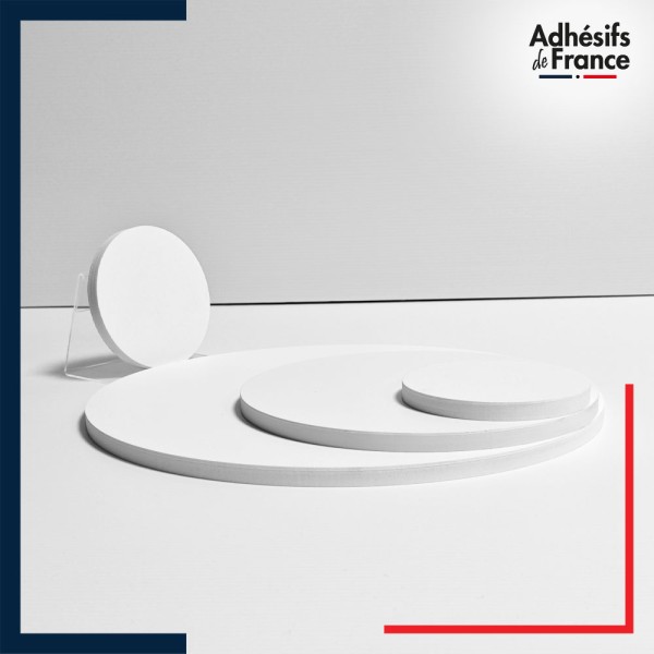 découpe sur mesure panneau PVC expansé 10 mm blanc circulaire