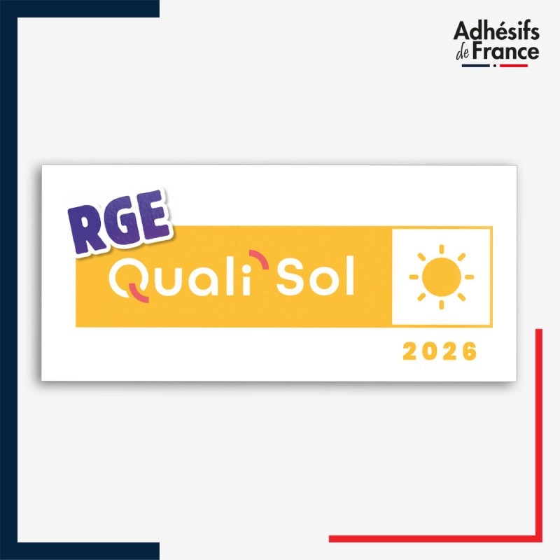 Stickers Autocollants RGE QUALISOL 2022 - Plusieurs Tailles, Pour Tous Supports, Fabriqué En France