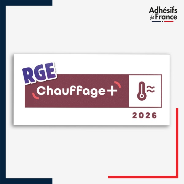adhésif logo RGE Chauffage+