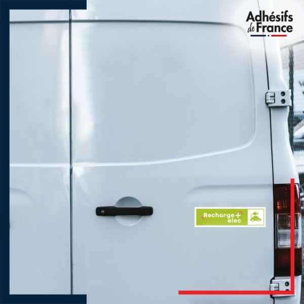 autocollant véhicule logo Label Recharge Elec+