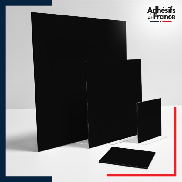 Plaque aluminium composite Dibond 3 mm noir sur mesure rectangulaire ou carré