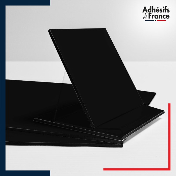 plaque sandwich aluminium composite noir rectangulaire ou carré à la coupe