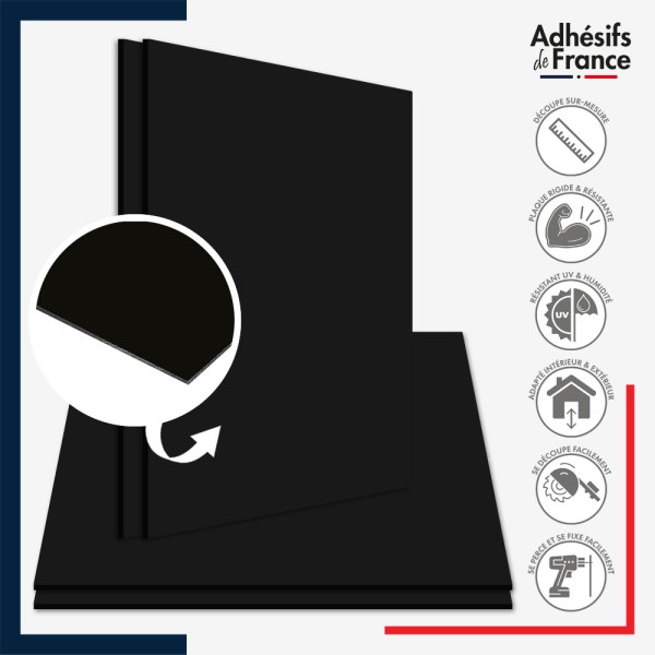 caractéristiques panneau aluminium composite alupanel 3 mm noir sur mesure coupe rectangulaire ou carré