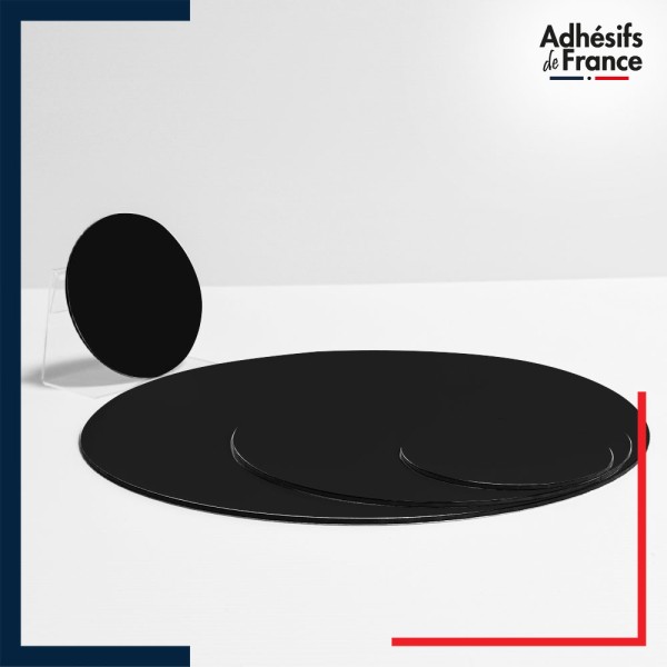 découpe sur mesure panneau dibond 3 mm aluminium noir circulaire