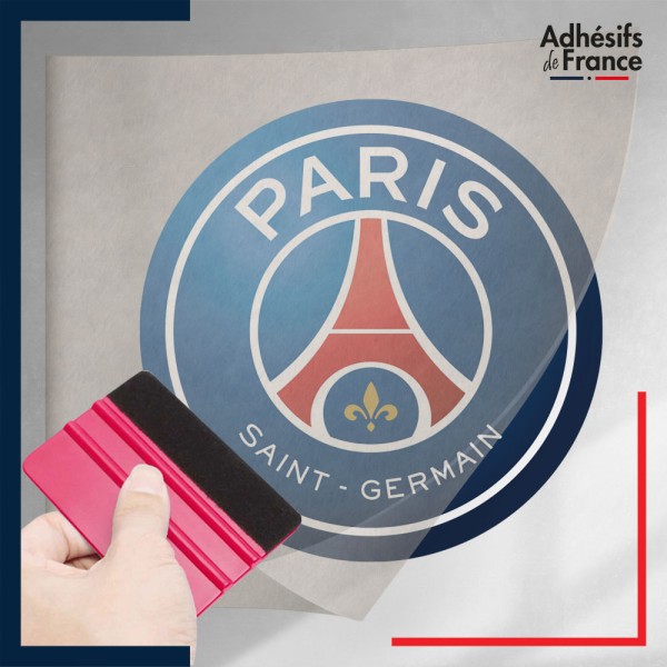 Adhésif du club PSG - Paris Saint Germain sous film de transfert