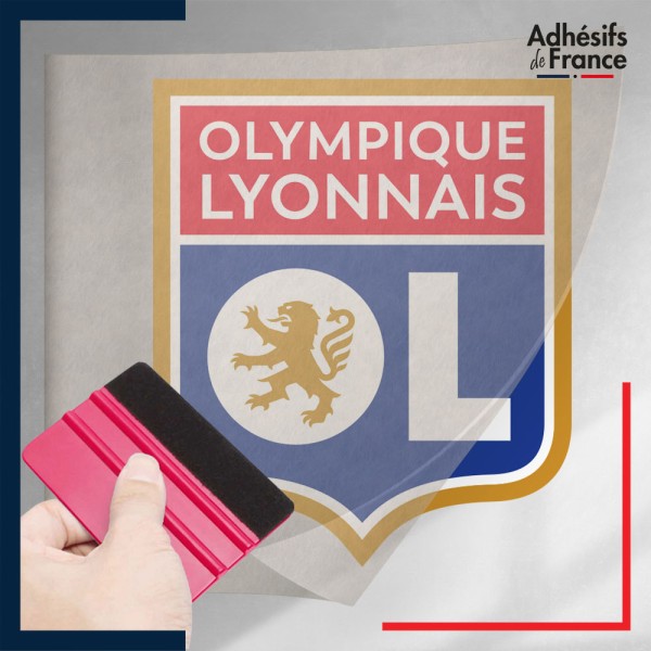 Sticker du club OL - Olympique lyonnais sous film de transfert