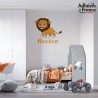 Stickers Lion avec prénom personnalisable