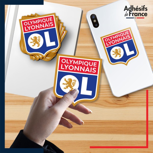 Sticker du club OL  - Décoration foot - Adhésifs de France