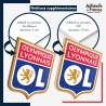 Logo du club OL - Olympique lyonnais en petit dibond ou pvc