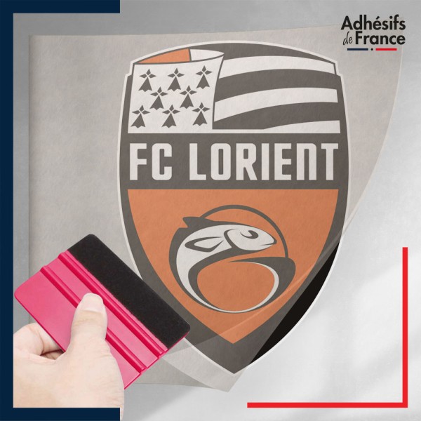 Sticker du club FC Lorient sous film de transfert