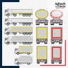 Schéma d'installation du marquage de contour réfléchissant sur camions et citernes selon la réglementation.