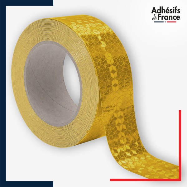 Bande réfléchissante jaune homologuée ECE 104 classe C pour poids lourds