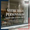 Lettrage vinyle adhésif sur mesure pour vitre et vitrine