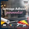 Lettrage vinyle adhésif texte personnalisé