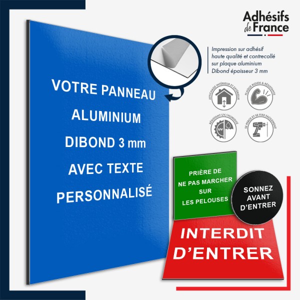 plaque et panneau aluminium dibond personnalisable