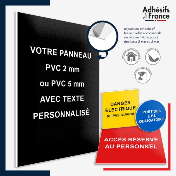 plaque et panneau pvc personnalisable