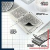 Détail de la bande réfléchissante segmentée blanche 50 mm pour bâche camion