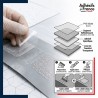 Pose de bande réfléchissante blanche sur remorque bâchée