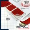 Détail de la bande réfléchissante segmentée rouge 50 mm pour bâche camion