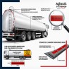Marquage réglementaire ECE 104 sur bande segmentée réfléchissante rouge pour poids lourds citerne