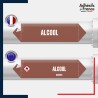 Marqueur adhésif Tuyauterie - Inflammable - Alcool norme NFX ou CLP