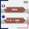 Marqueur adhésif Tuyauterie - Inflammable - Benzol norme NFX ou CLP