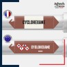 Marqueur adhésif Tuyauterie - Inflammable - Cyclohexane norme NFX ou CLP